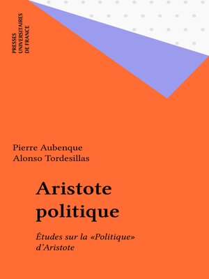 cover image of Aristote politique